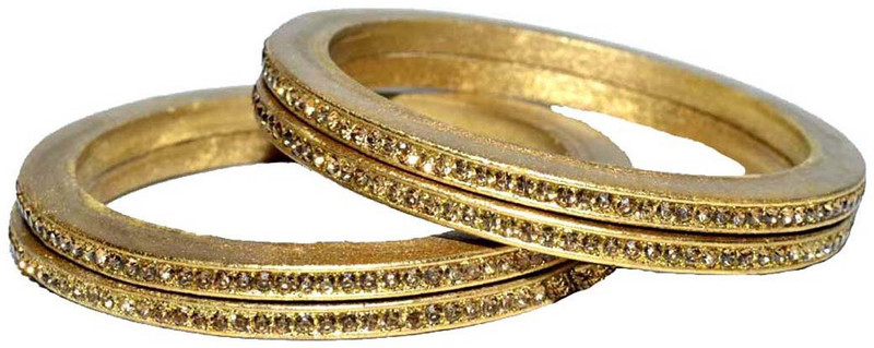 suman fancy collection Lac Zircon Bangle Set(Pack of 4)
