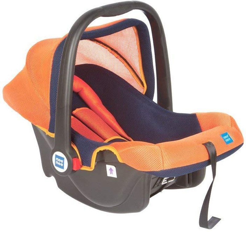 MeeMee Baby Car Seat Cum Carry Cot with Thick Cushioned Seat Baby Car Seats Car Seat(Orange)