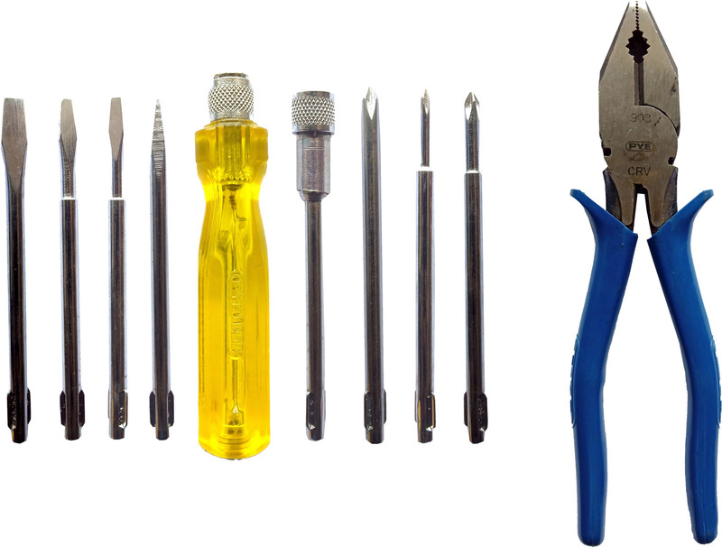 pye 8 pc screwdriver set heavy duty and 8 inch cutting plier pack of 2 Power & Hand Tool Kit(2 Tools)