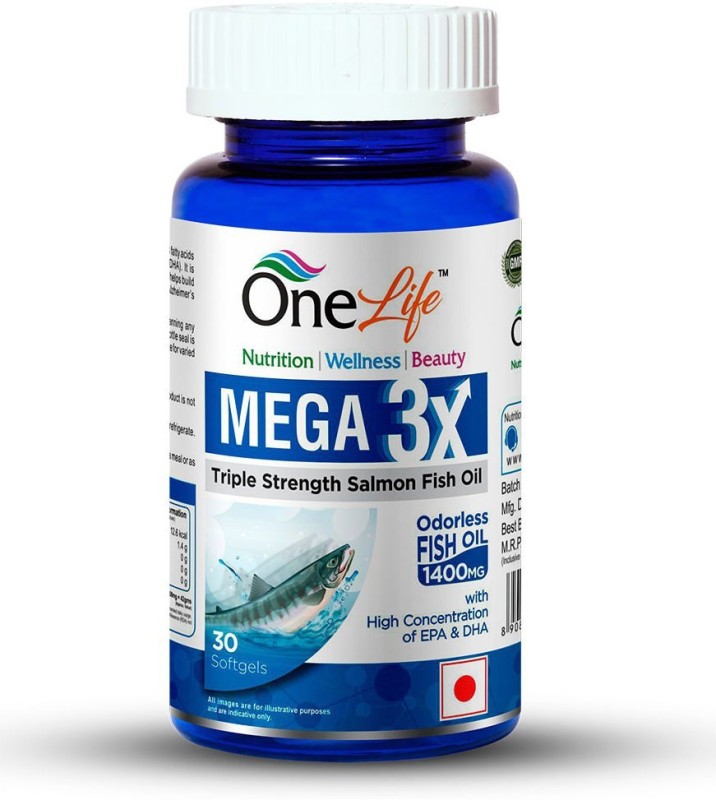 OneLife Mega 3X - Omega 3 (Fish Oil) Softgel(1400 mg)