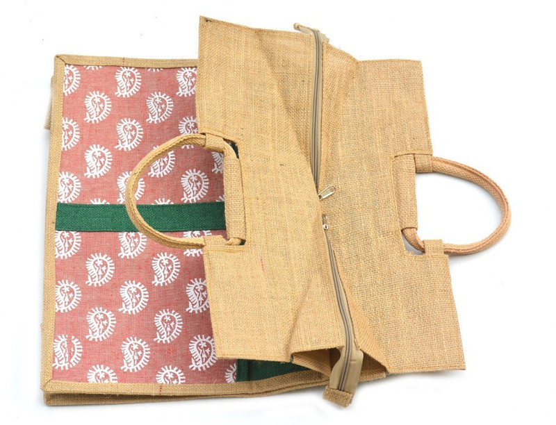 Art Godaam Jute Shopping Waterproof Multipurpose Bag(Multicolor, 20 inch)