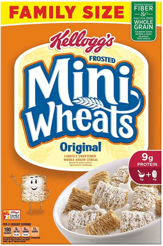 Kellogg's Frosted Mini Wheats, Original Breakfast Cereal - 680g (24oz)(680 g, Pouch)