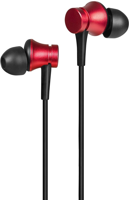 Mi Basic Wired Headset with Mic(Red, In the Ear)