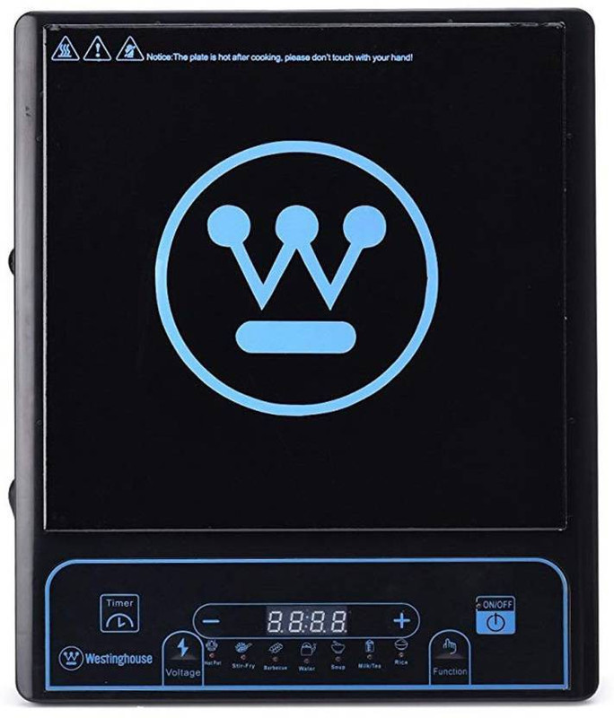 Westinghouse IC01K1P-CA Induction cooktop ceramic with 7 preset programmers and 2000W Induction Cooktop(Black, Push Button)