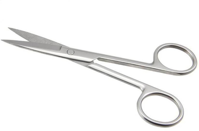 cge Small Scissor,curve Scissors Steel for Moustache/Beard Trimming/Hair Scissors(Set of 1, multiclour)