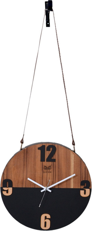 goobe Analog 10 cm X 32.5 cm Wall Clock(Multicolor, Without Glass)