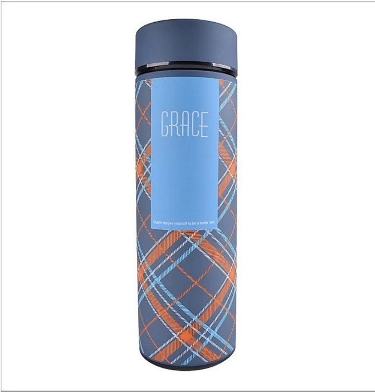 littletreasures little treasure double wall vaccum flask insulated thermos stainless steel water bottle 500 ml Bottle(Pack of 1, Blue)