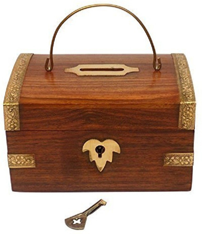 wood art store niginabank Coin Bank(Brown)