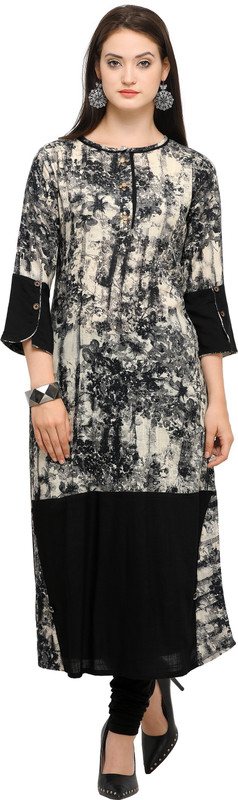 four buttons Festive & Party Floral Print Women Kurti(Multicolor)
