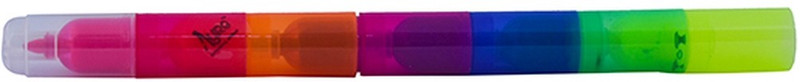 ayre 6 in 1 Highlighter Marker Pen(Set of 6, Yellow, Green, Pink, Purple, Orange, Blue)