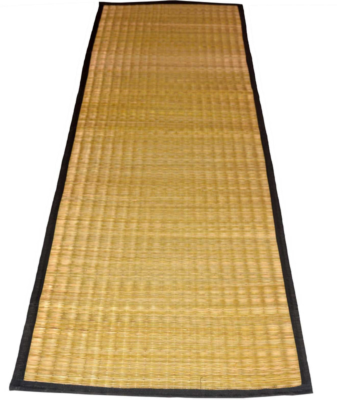 montisa Jute, Cotton Chatai Mat(Black, Medium)