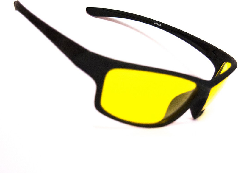 night drive Rectangular, Wrap-around Sunglasses(Yellow)