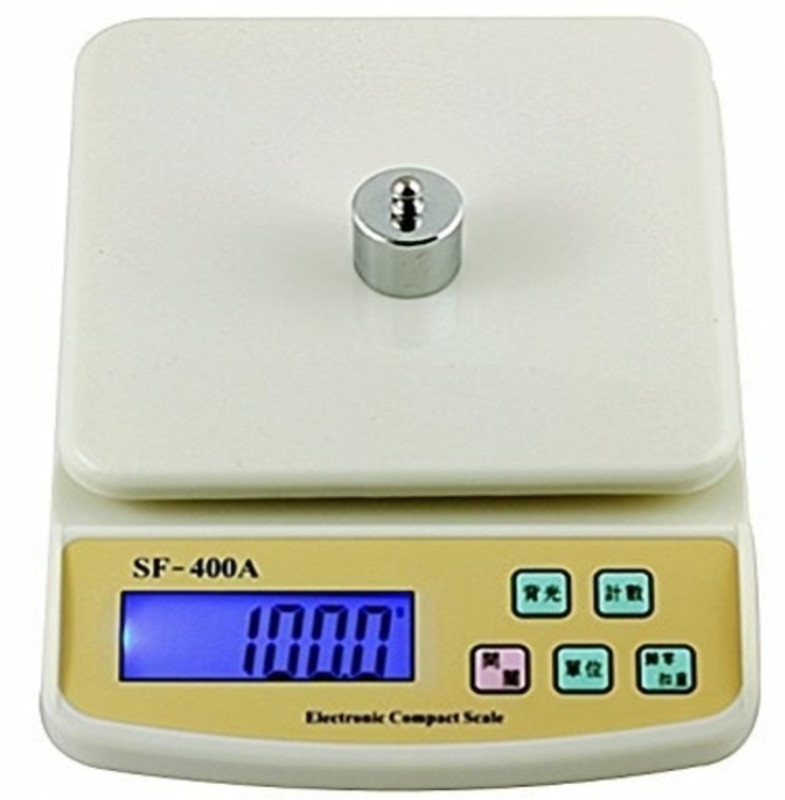 Shrines Digital 10kg x 1g Kitchen Scale Balance Multi-purpose weight measuring machine without Adapter(CHARGER) Weighing Scale(Cream)