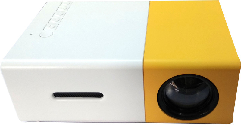 Shopsji Multimedia Projector, HD Projector, High Resolution Ultra Portable 1080p HD Led Mini Projector 600 lm LED Corded Portable Projector(White, Yellow)
