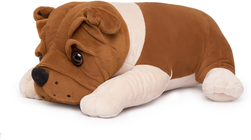 benny n bunny Lying Bull Dog  - 15 cm(Multicolor)