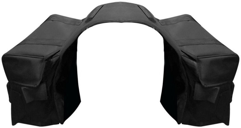 Auto Hub Double-side Black Fabric Motorbike Saddlebag(36 L)