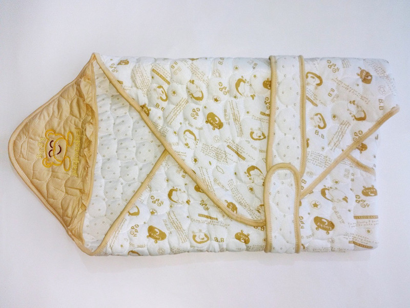 prakashgarments PRAKASH GARMENTS BABY HOODED BED baby Blanket, Baby Wrapper, Baby Sleeping bed, Sleeping Bag COTTON(Pure Cotton, Yellow)