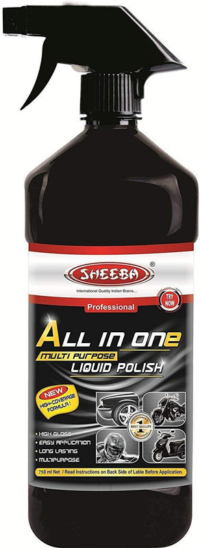 sheeba Liquid Car Polish for Leather, Tyres, Dashboard, Metal Parts, Exterior, Chrome Accent(750 ml)