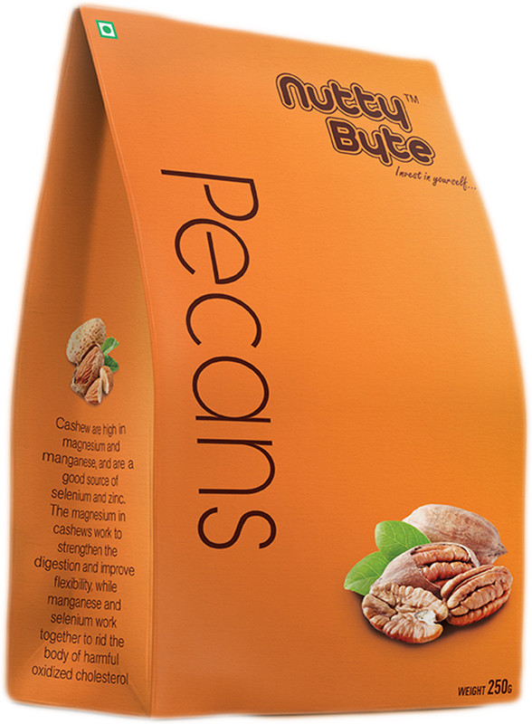 nuttybyte Crunchy Pecans Vacuum Pack(250 g)