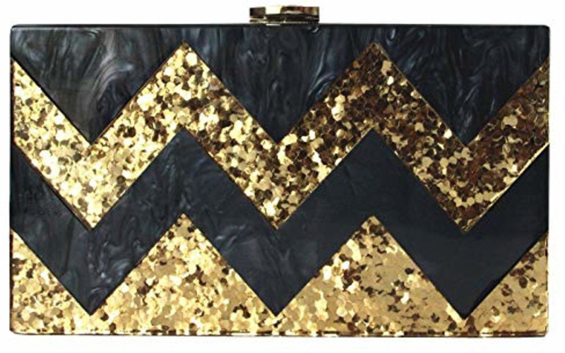 kasually klassy Party Black  Clutch