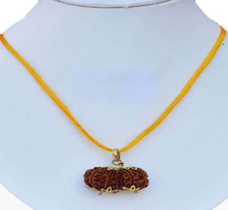 brahmgyan gallary 100% original nepali gauri shankar(joined) Rudrakash by brahmgyan gallary Gold-plated Wood Locket