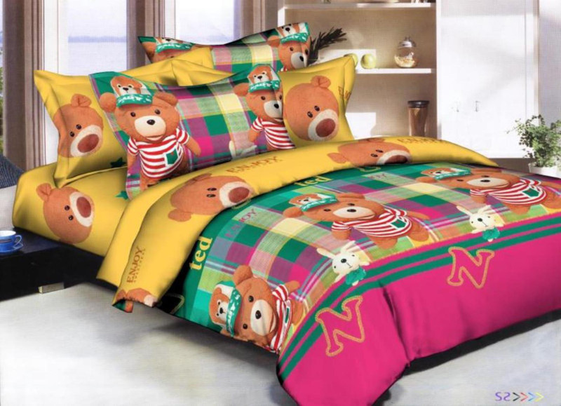 shriram enterprises 140 TC Polycotton Double Cartoon Bedsheet(Pack of 1, Multicolor)