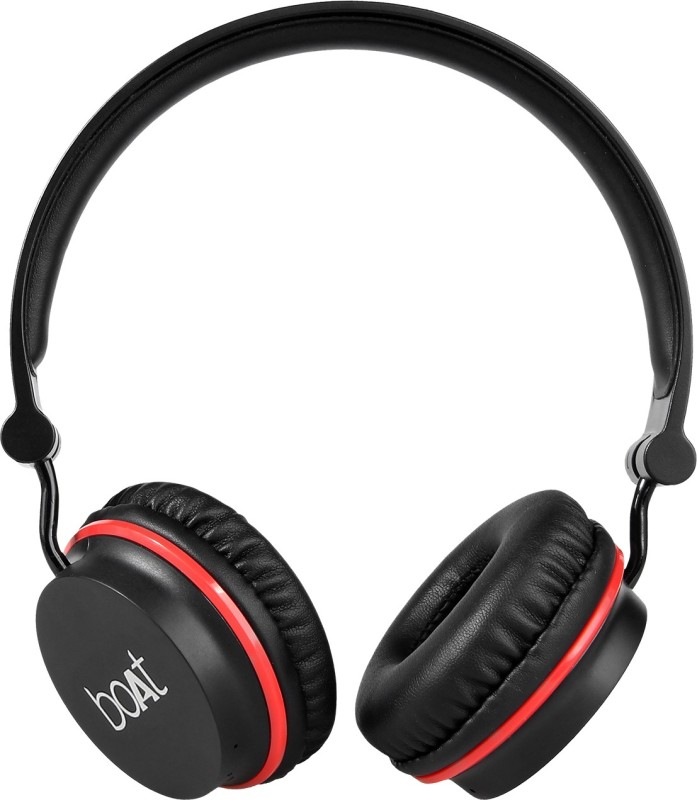 boat headphones red and black