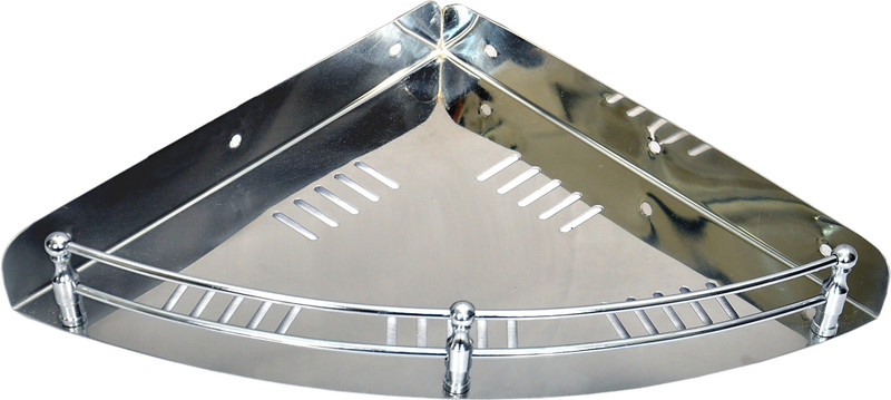 stone Round Corner 9x9 Stainless Steel Wall Shelf(Number of Shelves - 1, Steel)