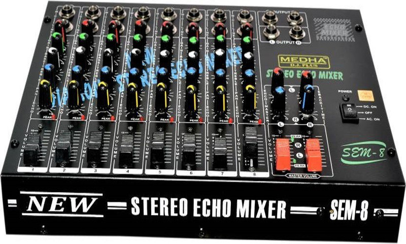 Medha Professional 8 Channel Stero Echo Mixer With Top Quality Digital Sound Mixer