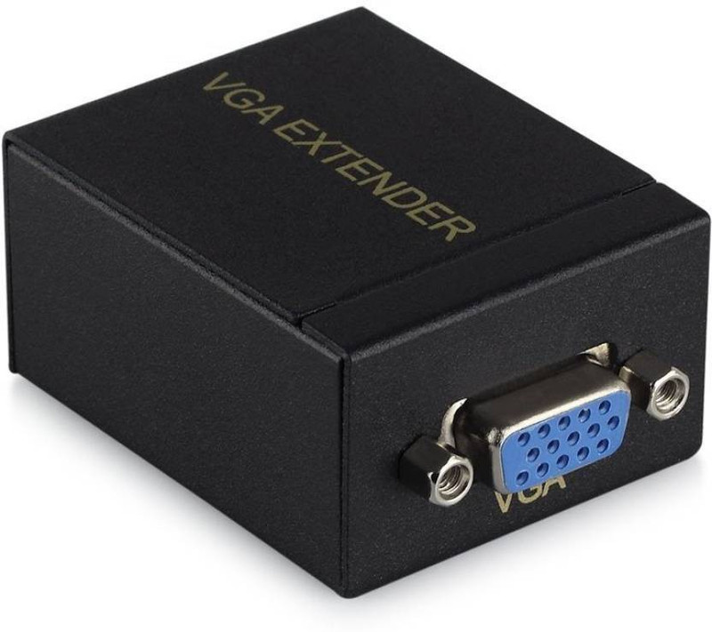 aplink 60M VGA to RJ45 Ethernet Signal Extender CAT5e/6 Transmitter Receiver Adapter Media Streaming Device(Black)