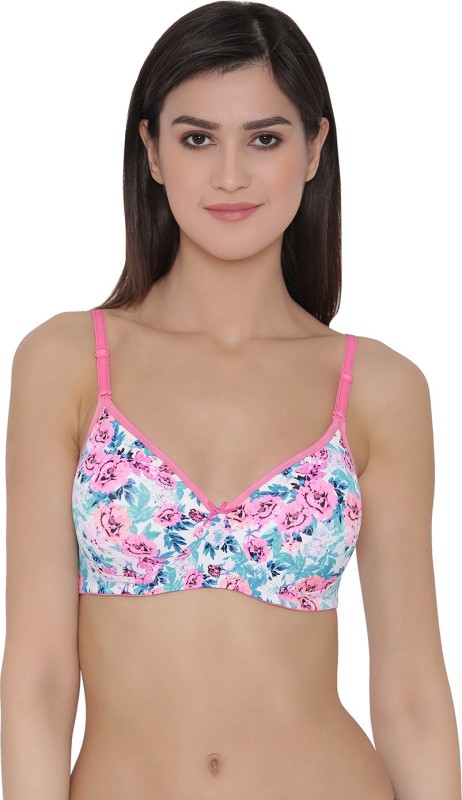 Clovia byClovia Padded Non-Wired Floral Print Multiway T-Shirt Bra Women T-Shirt Lightly...