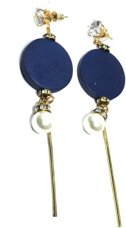 shauru fashion Pearl, Crystal, Diamond Wood, Metal Drops & Danglers