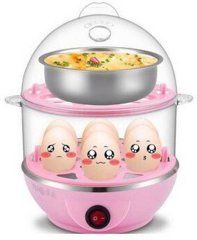 Ruhi Electric Double Layer Steamer Boiler Poacher With Bowl VS199 Egg Cooker  (7 Eggs) Egg Cooker(14 Eggs)