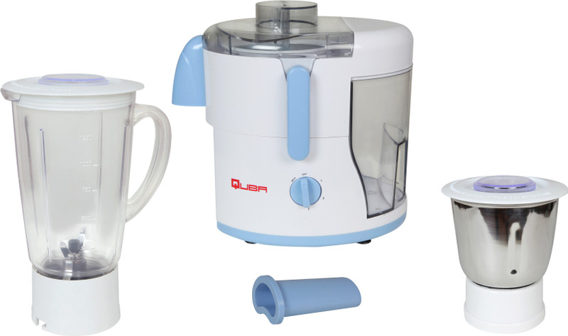 Quba JM 80 500 W Juicer Mixer Grinder(White, Blue, 2 Jars)