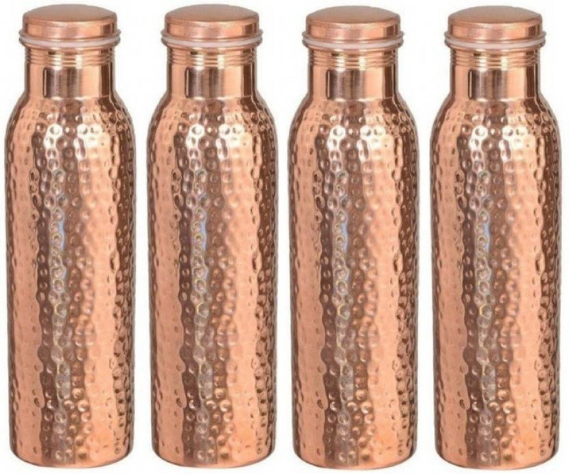 copperberry Hammer Bottle Set 4pc pack 1000 ml Bottle(Pack of 4, Brown)