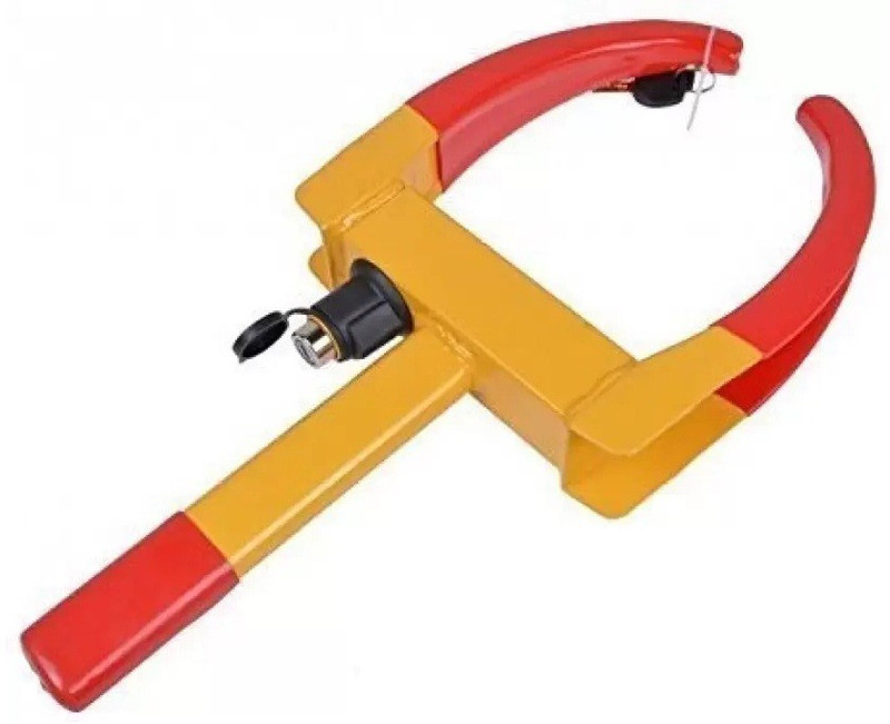 Balaji W-Best Quality Universal Yellow Anti Theft Car Wheel Tyre Lock Wheel Lock