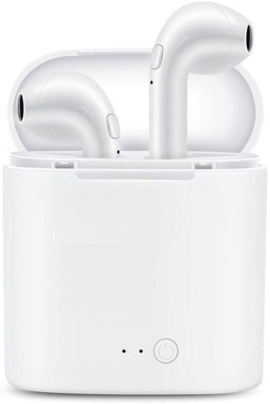 pal collection DUAL EAR BLUETOOTH EARBUDS- WHITE Bluetooth Headset with Mic(White, In the Ear)
