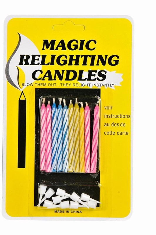 modernwala Happy Birthday Magic Fun Self Relighting Candle set Candle  (Multicolor, Pack of 1) Candle(Multicolor, Pack of 1)