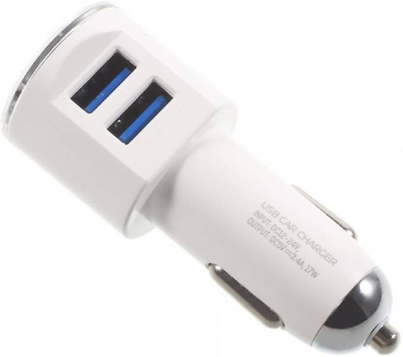 bringworld 3.4 Turbo Car Charger(White, With USB Cable)