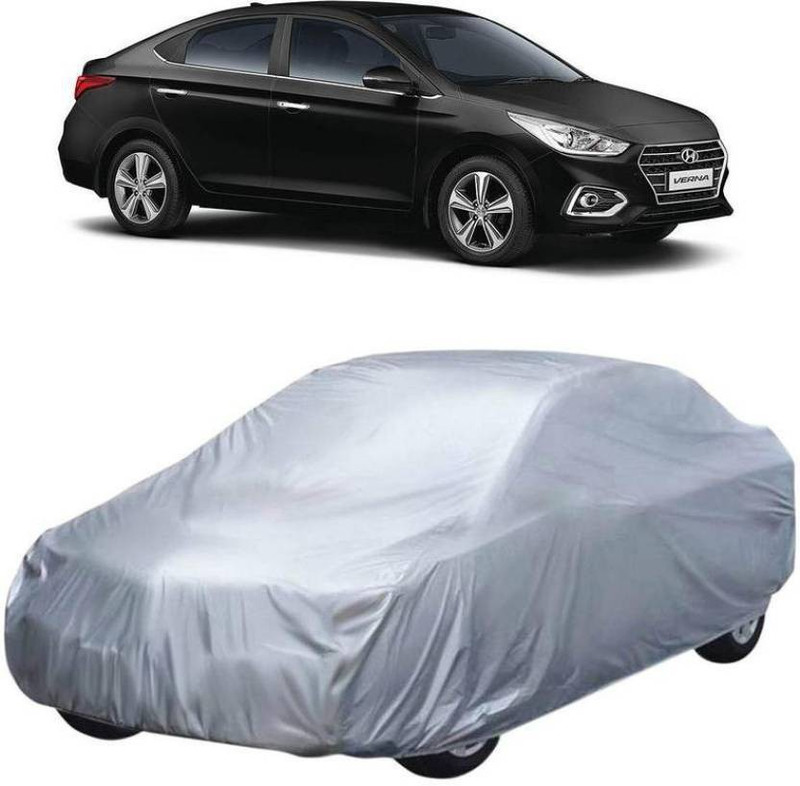 ask Car Cover For Hyundai Verna (Without Mirror Pockets)(Silver)