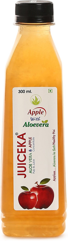 JUICEKA Apple Fruit Drink with Aloevera Pulp 300 ml (Pack of 12 Bottles)(12 x 300 ml)