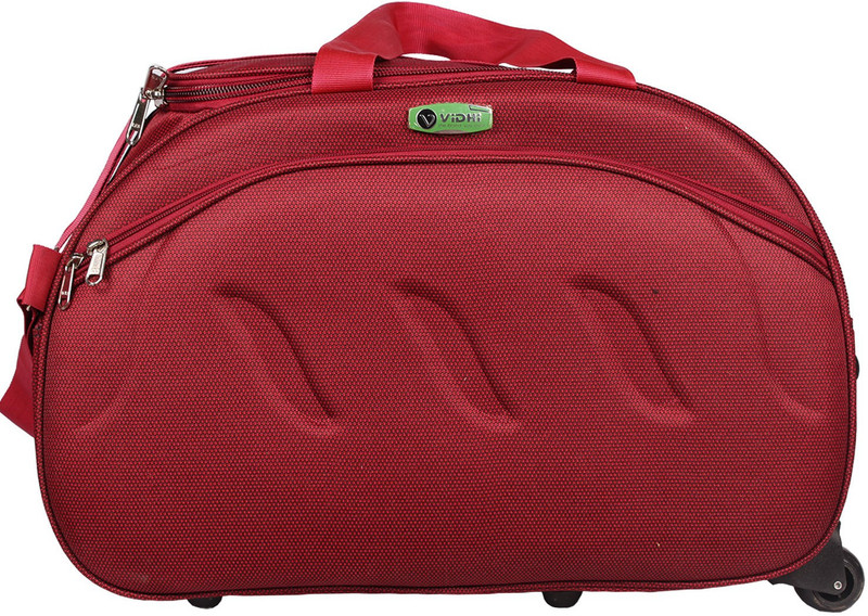 vidhi TRAVEL DUFFEL BAG WITH 2 WHEELS Travel Duffel Bag(Maroon)