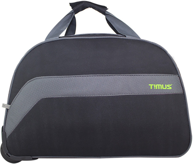 TIMUS BOLT 65 CM BLACK 2 WHEEL DUFFLE FOR TRAVEL - CHECK-IN LUGGAGE Duffel Strolley Bag(Black, Grey)