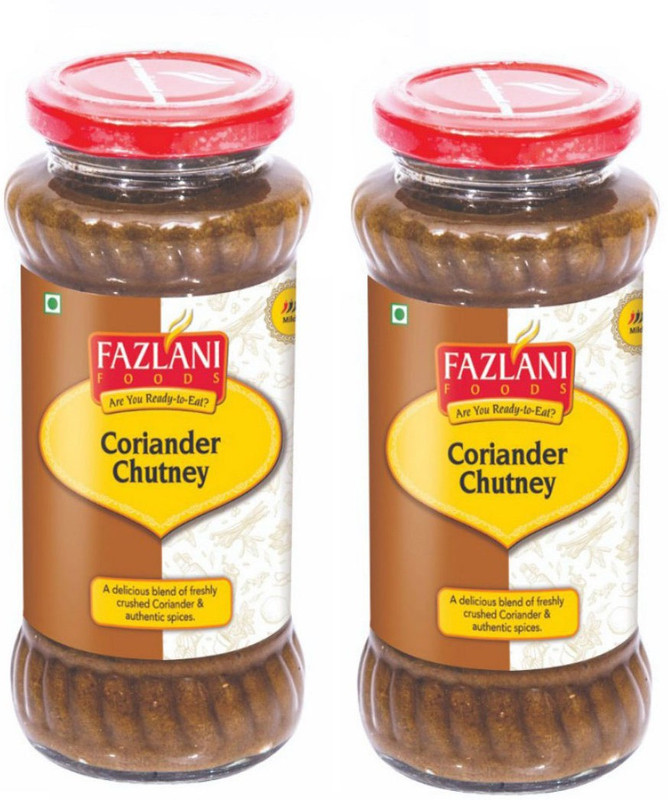 Fazlani Foods Ready To Eat Pack of 2 Coriander Chutney Paste(300 g)