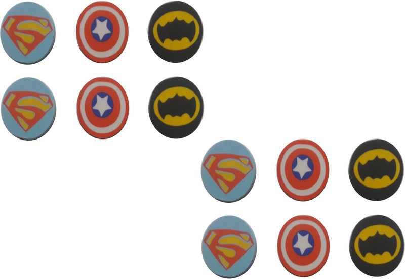 giftshub 12 Pc Superhero Collection eraser Non-Toxic Eraser(Set of 4, Multicolor)