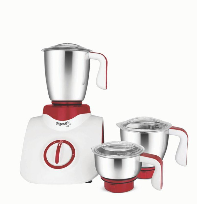 Pigeon 750 WATT SUPER STROM 750 W Mixer Grinder(Red, 3 Jars) Pigeon 750 WATT SUPER STROM 750 W Mixer Grinder(Red, 3 Jars)