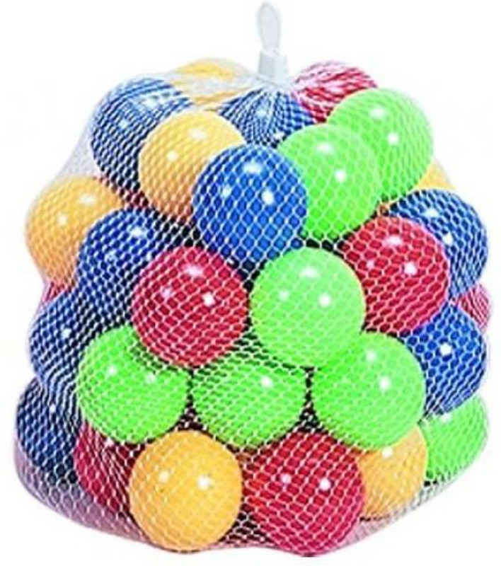 IndusBay 100 Pcs colorful Non Toxic Soft Plastic balls for Kids Tent, Play House, Pool, Pond Swim Tent Toys 9 CM Diameter (Multicolor)(Multicolor)