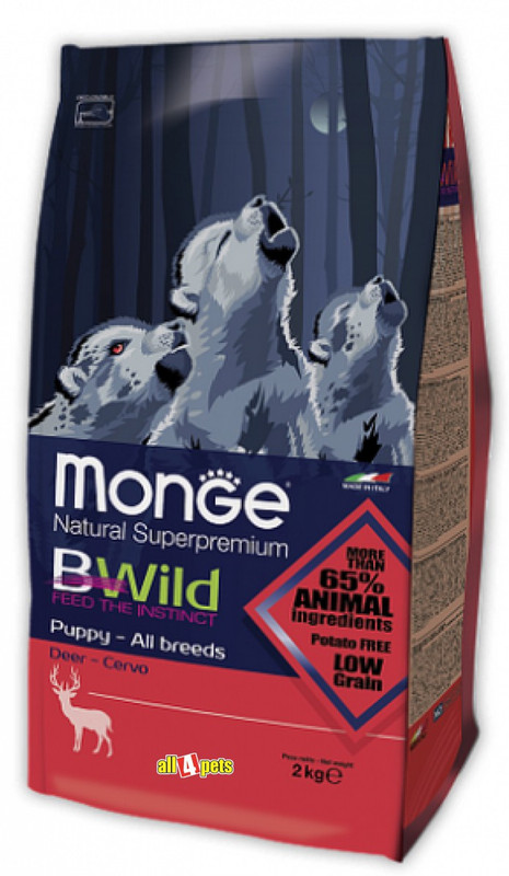 all4pets B-Wild Puppy - All Breeds with Deer 2 Kg 2 kg Dry Dog Food