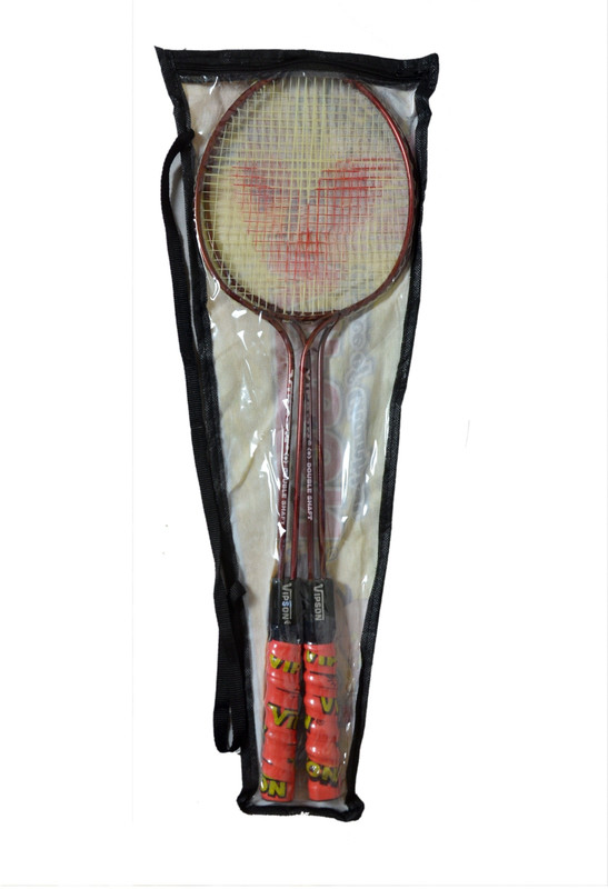 vipson Double Shaft Rod Full Size Badminton Racquet set of 2 For Kids 10 To 12 Year Multicolor Strung Badminton Racquet(Pack of: 2, 350 g)