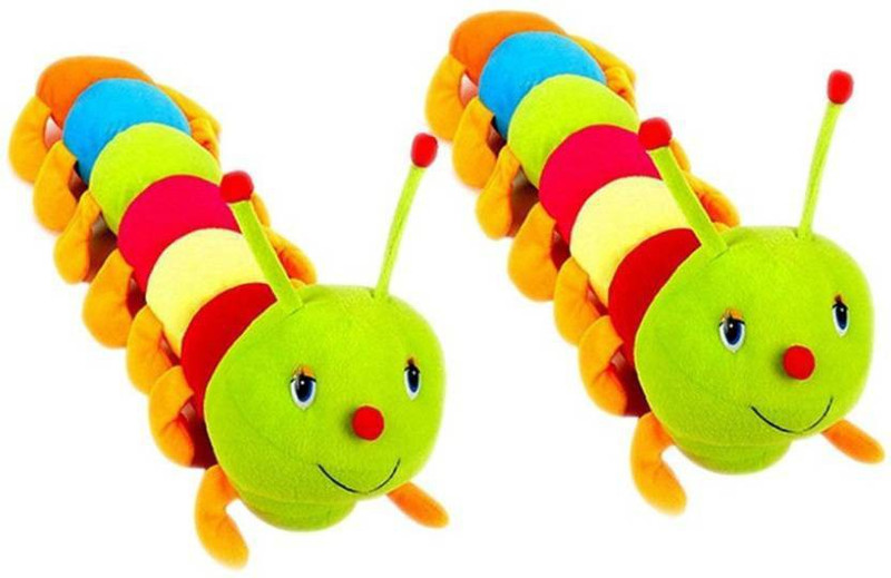 saburi Cute Caterpillar Set Of 2 55 Cm Each - 55 cm (Multicolor)  - 10 cm(Multicolor)